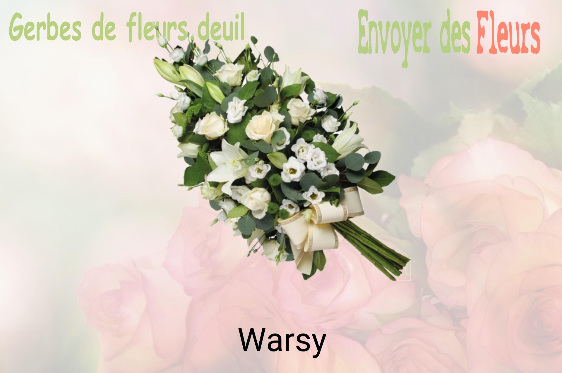 Gerbe de fleurs de deuil livrée à Warsy